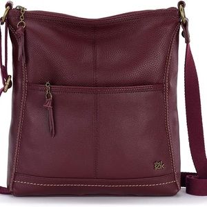 THE SAK | Iris Crossbody leather 5-pocket bag with bronze hardware in Cabernet